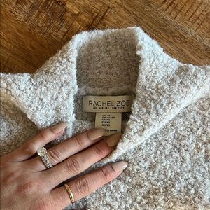 Rachel Zoe Cream Turtleneck Neck Sweater Vest